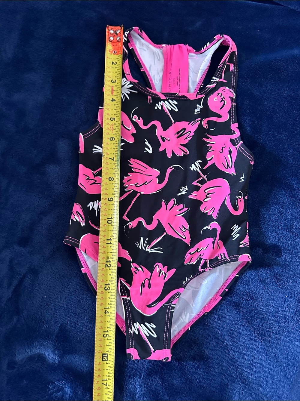Stella McCartney Flamingo Print One-Piece Swimsuit - Pink Black size 3T fits 2t